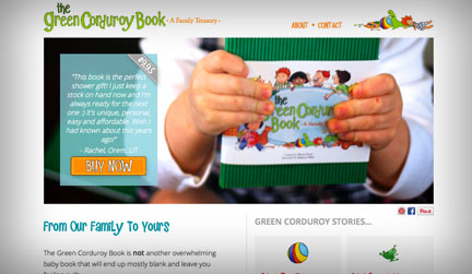 Green Corduroy Book website