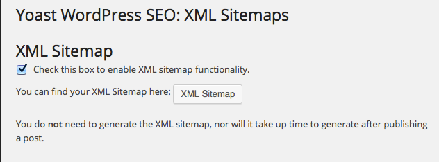 WordPress SEO XML Sitemaps