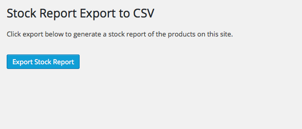 WooCommerce Stock Report Exporter