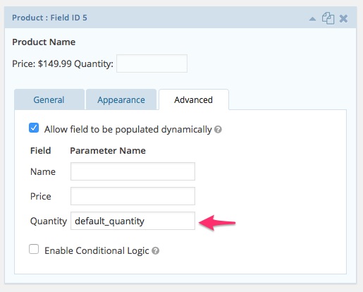 Auto Populate Quantity Field in Gravity Forms